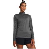Under Armour Tech Zip- Solid Dames Sportshirt - Grijs