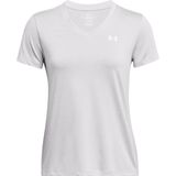 Under Armour Tech Short SleeveV- Twist Dames Sportshirt - Grijs