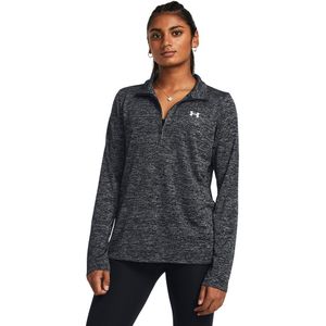 Under Armour - Tech 1/2 Zip Twist - Trainingsjack - Grijs/Zwart - 100% Polyester