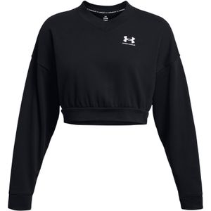 Under Armour - Ua Rival Terry Os Crop Crw - Longsleeve - Zwart