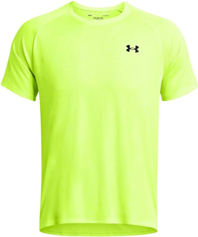 Under Armour - Tech - Heren T-shirt - Geel - Poly Jersey
