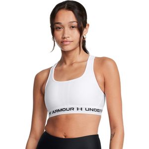 Under Armour Crossback Sporttop Met Medium Ondersteuning Wit Vrouw