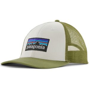 Pet Patagonia P6 Logo LoPro Trucker Hat White / Buckhorn Green