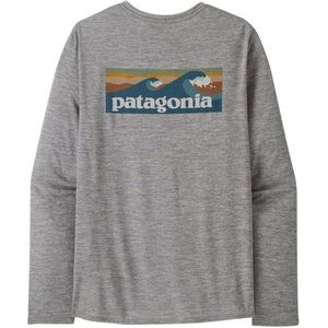 Patagonia L/S Cap Cool Daily Graphic Shirt Waters Sportshirt (Heren |grijs)