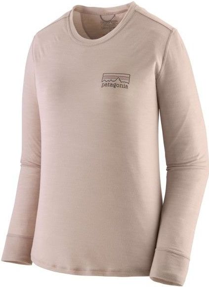 Patagonia - L/S Cap Cool Merino Blend Graphic Shirt - Taupe - Dames - Wol