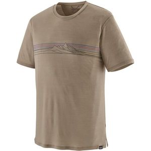 Patagonia - Cap Cool Merino Blend Graphic Shirt - T-Shirt - Strata Stripe: Seabird Grey