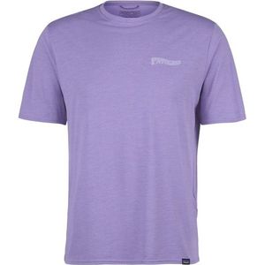 T-Shirt Patagonia Men Capilene Cool Daily Graphic Shirt - Waters Forgotten Island: Concrete Purple X-Dye-L