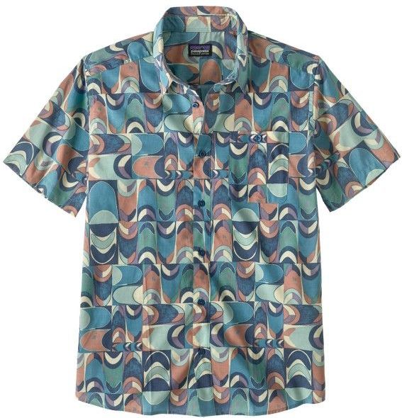 Shirt - Geometrisch - Blauw - 100% Katoen