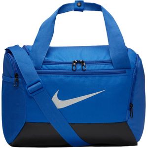 Nike brasilia 9.5 training sporttas in de kleur blauw.