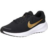 NIKE W Revolution 7, laag voor dames, Zwart Metallic Goud Wit Dk Rookgrijs, 36 EU