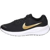 NIKE W Revolution 7, laag voor dames, Zwart Metallic Goud Wit Dk Rookgrijs, 36 EU