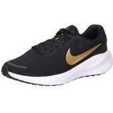 NIKE W Revolution 7, laag voor dames, Zwart Metallic Goud Wit Dk Rookgrijs, 36 EU