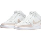 Nike - Court Vision Mid - Damestrainers - Wit - Leer/Synthetisch Leer/Rubber