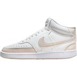 Nike - Court Vision Mid - Damestrainers - Wit - Leer/Synthetisch Leer/Rubber