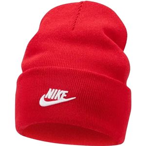 Nike peak beanie in de kleur rood.