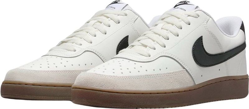 Nike - Court Vision Low - Basketbalschoenen - Wit - Leer/Synthetisch