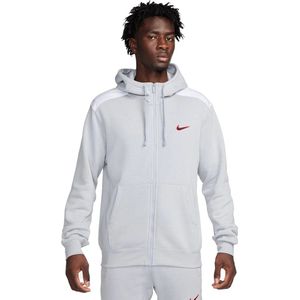 Nike sportswear fleece full-zip hoodie in de kleur grijs