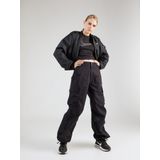 Nike - Cropped Swoosh T-shirt - Zwart - Katoen - Korte Mouwen