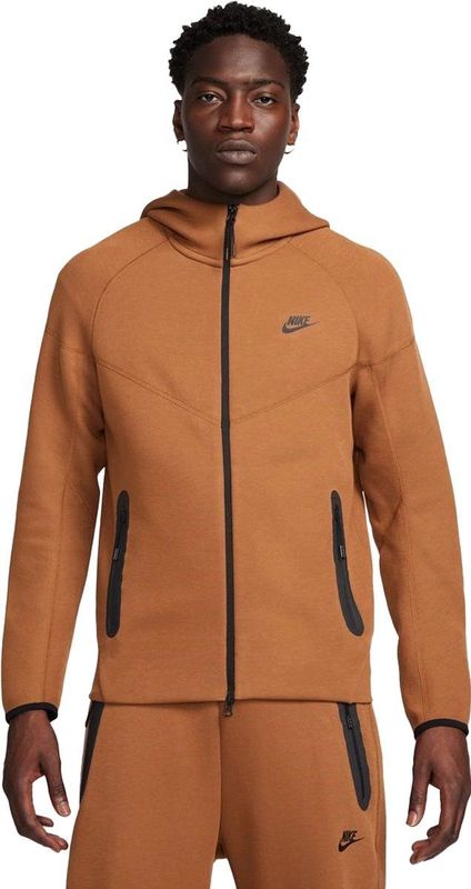 Nike, Heren, Sweatshirts & Hoodies, Bruin, Maat: M Fleece,