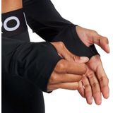 Nike Pro Dri-FIT korte top met lange mouwen voor dames - Zwart