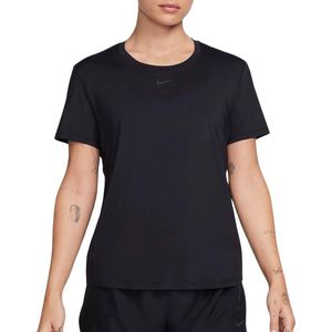 NIKE W NK ONE CLASSIC DF SS TOP Dames Sporttop Zwart/Zwart