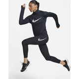 Nike Damesbroek W Nk FST Sw Hbr Df Mr 7/8 Tgt, Zwart/Wit, FN3268-010, 2XL