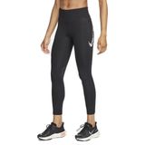 Nike Damesbroek W Nk FST Sw Hbr Df Mr 7/8 Tgt, Zwart/Wit, FN3268-010, 2XL