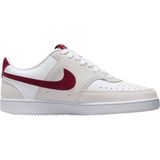 Nike Dames W Court Vision Lo Schoenen - Wit/Team Rood/Adobe/Dragon Rood