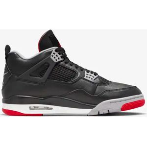 Jordan 4 Retro Bred Reimagined - Sportschoenen - Zwart - Leer - Innovatieve Materialen