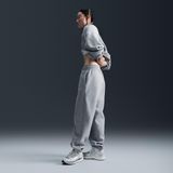Nike Grijze Oversized Fleece Joggingbroek voor Dames - Hoge Taille