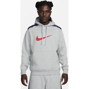 NIKE nsw sp flc hoodie bb - Hooded sportcasual heren - Grijs