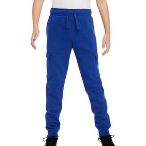 Cargobroek - Blauw - 80% Katoen 20% Polyester - Normale Pasvorm - Elastische Tailleband