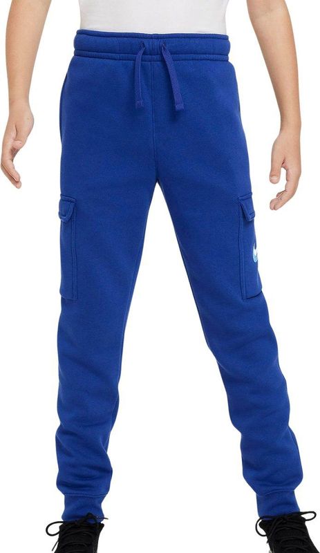 Cargobroek - Blauw - 80% Katoen 20% Polyester - Normale Pasvorm - Elastische Tailleband