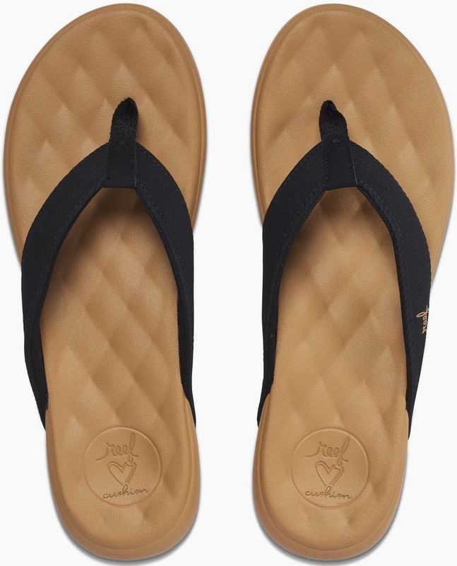 Reef - Cushion Harmony - Slipper - Black Tan - Polyurethaan - EVA-schuimmix