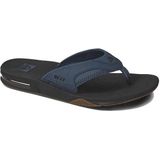 Reef - Fanning - Teenslippers - Zwart Grijs - Vegan Leer + Rubber Zool