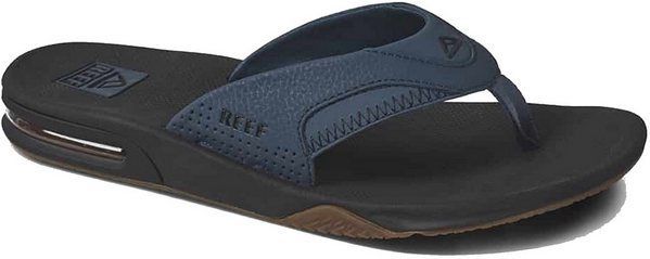 Reef - Fanning - Teenslippers - Zwart Grijs - Vegan Leer + Rubber Zool