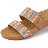 Reef - Cushion Vista Beachy - Sandaal - Zwart - Vegan Leer - Demping en Ondersteuning