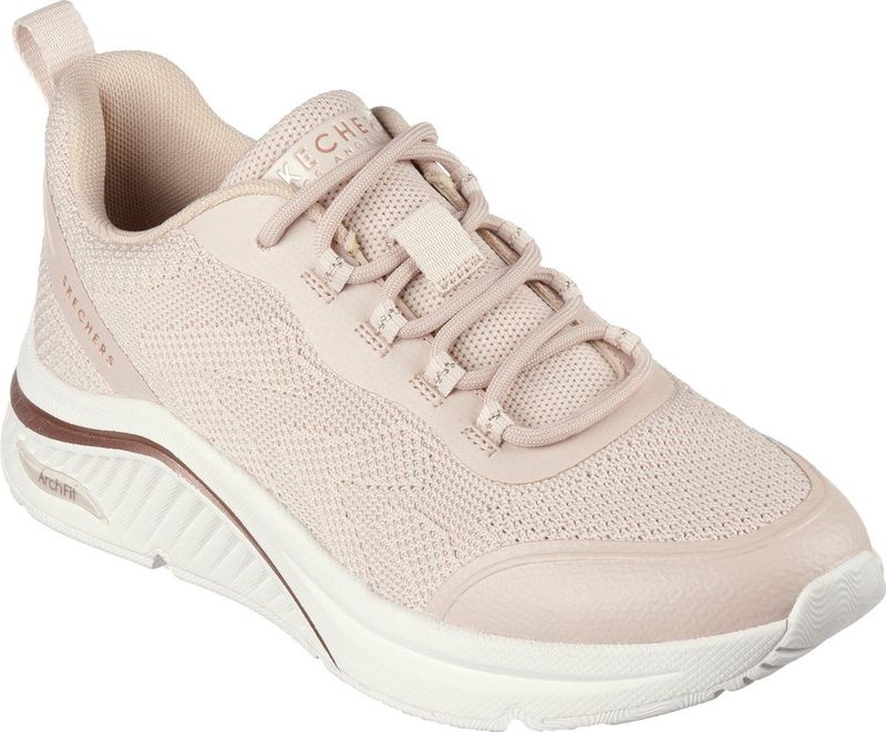 Skechers - Arch Fit S-Miles - Sneakers - Roze - Stof - Vetersluiting