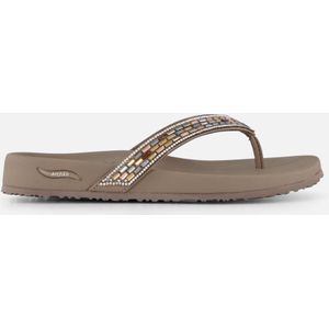 Skechers Arch Fit Slippers taupe Textiel - Dames