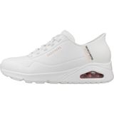 Skechers Slip-on Sneakers Uno - Easy Air - Wit - Instapschoen met Sleehak
