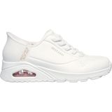 Skechers Slip-on Sneakers Uno - Easy Air - Wit - Instapschoen met Sleehak