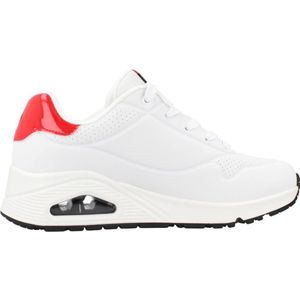 Skechers Uno Mar dames sneaker - Wit rood