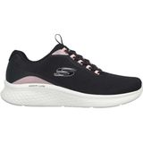 Zwart - Sneakers - Elastiek - Laag - Textiel - Normale Breedte