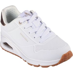 Skechers Uno Gen1 Shimmer Away, sportschoenen voor meisjes en jongens, 35 EU, Witte synthetische trim, 31 EU