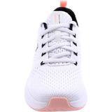 Skechers Dampschuim Fresh Trend, wit gaas/zwart en koraal trim, 4 UK, Witte Mesh Zwart Koraal Trim, 37 EU
