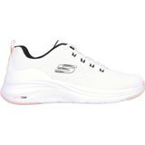 Skechers Dampschuim Fresh Trend, wit gaas/zwart en koraal trim, 4 UK, Witte Mesh Zwart Koraal Trim, 37 EU