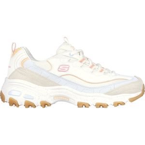 Sneaker - Naturel/Multicolour - Veterschoen - Air-Cooled Memory Foam - Plateau Hak