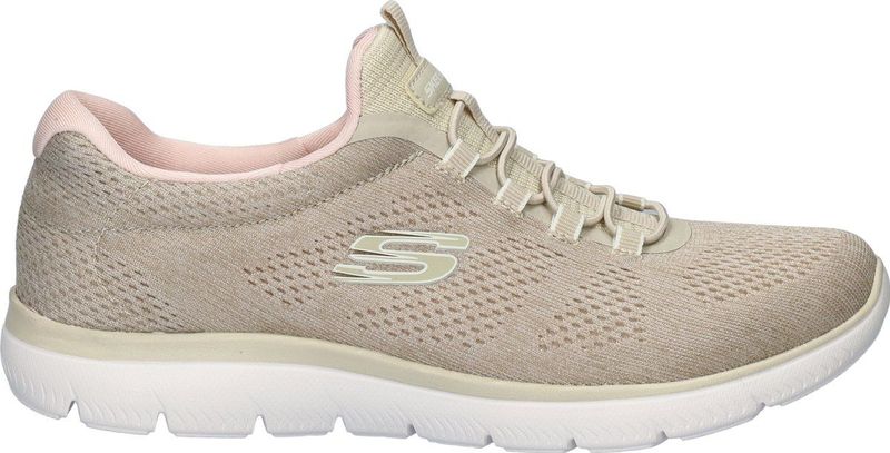 Skechers - Summits - Sneakers - Taupe - Mesh-Textiel - Vegan