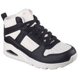 Skechers UNO-high Groeten Sneakers voor dames, wit zwart, 38 EU