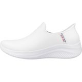 Skechers - SLIP INS ULTRA FLEX 3.0 - Damesslipper - Wit - Leer en Mesh